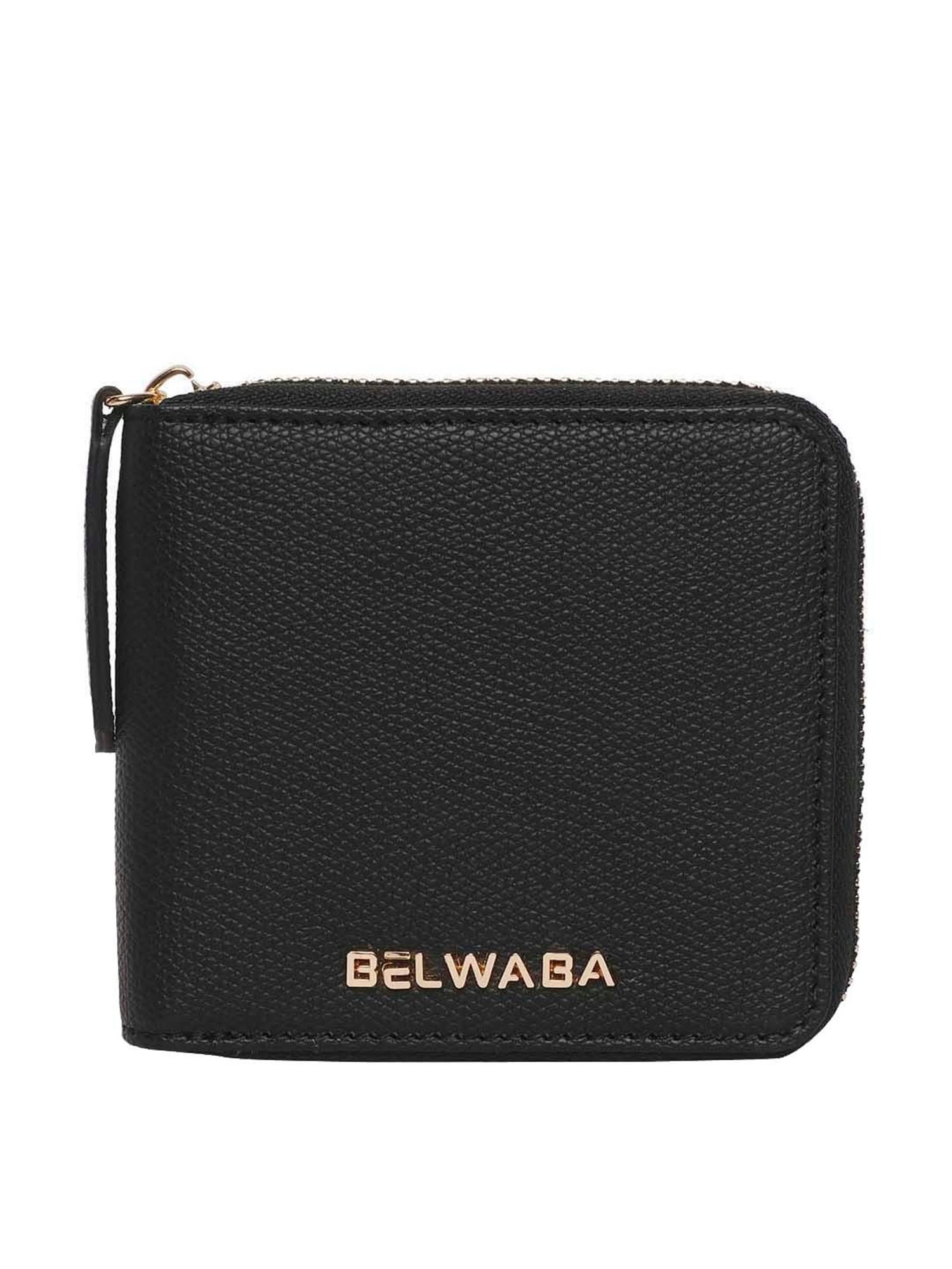 BELWABA Black Solid Zip Around Wallet for Women