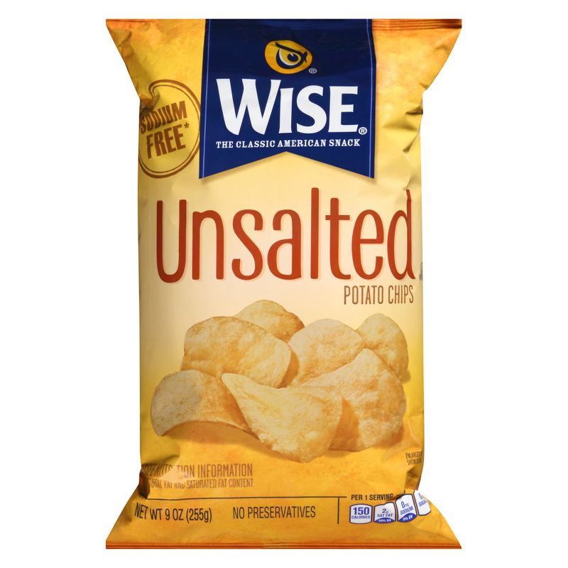 Wise Unsalted Potato Chips 9oz