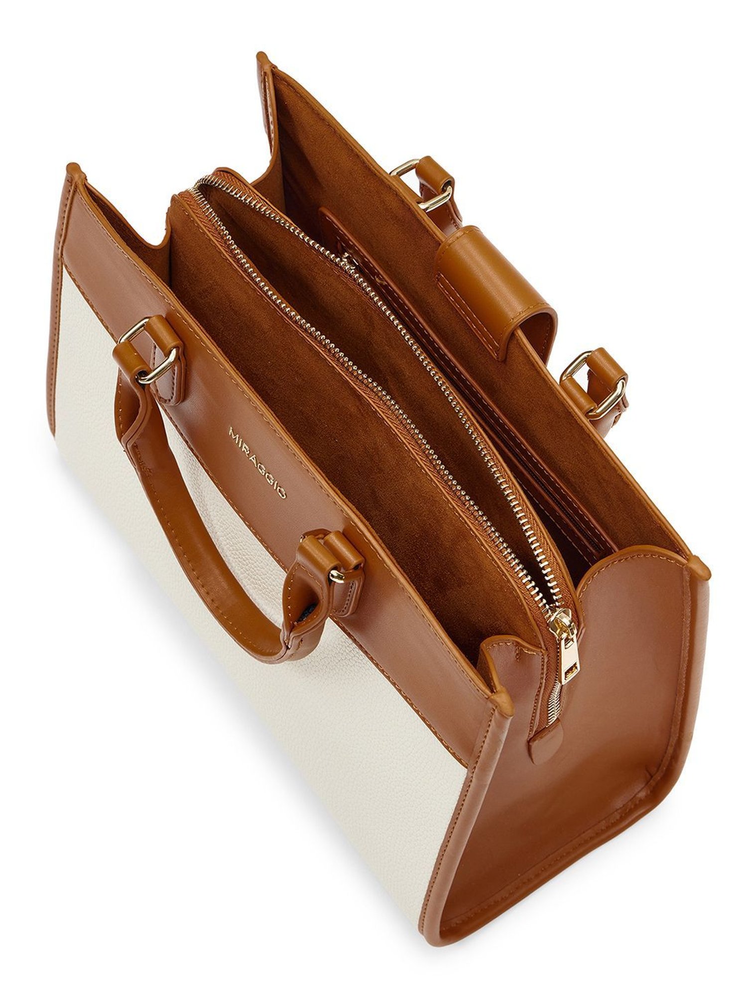 Miraggio Alana Ivory Medium Satchel Handbag