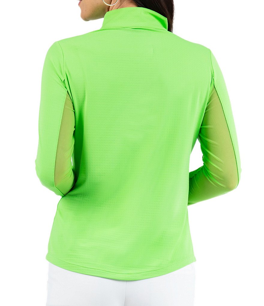 IBKUL Solid Long Sleeve Mock Neck Top