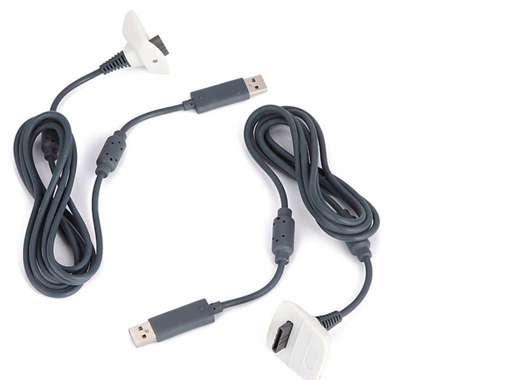 2 in 1 Wireless Controller Play and USB Charging Cables for Xbox 360 Wireless Game Controllers