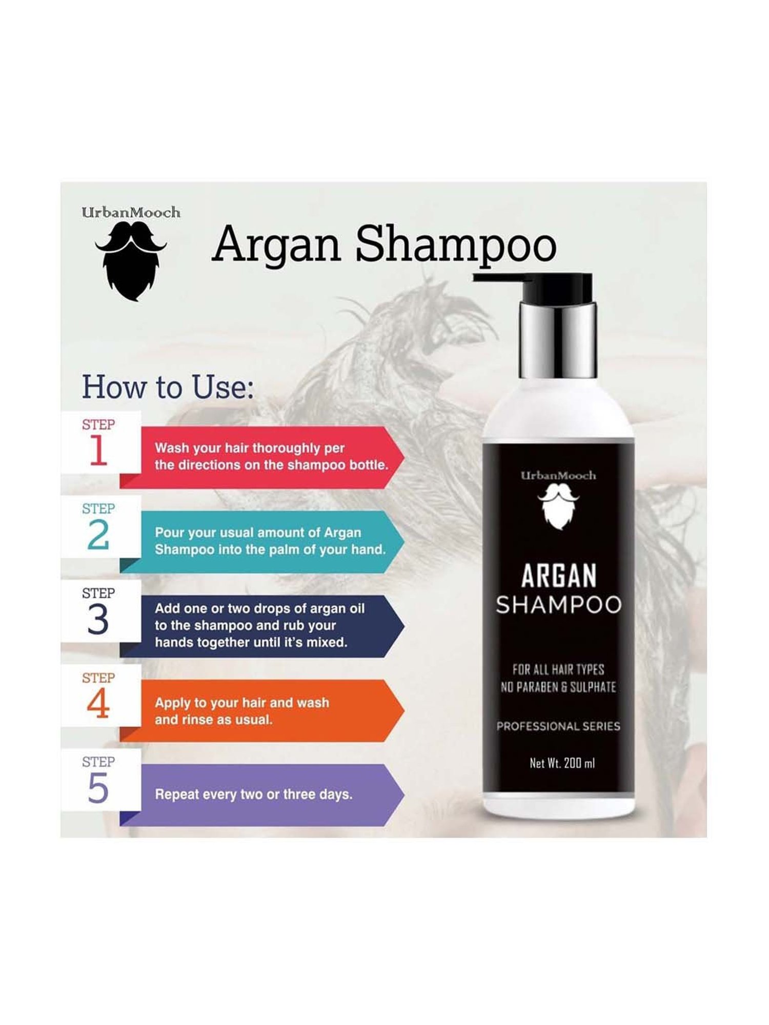 UrbanMooch Argan Shampoo - 200 ml