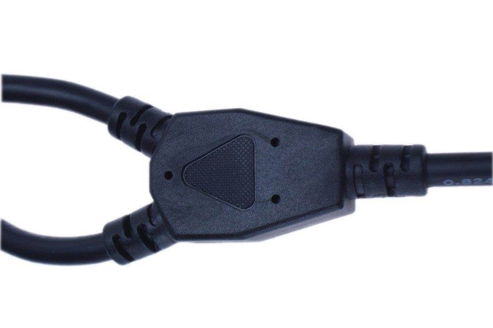 SF Cable, 10ft NEMA 5-15P to C13 X 2 16AWG SJT Power Cord Splitter