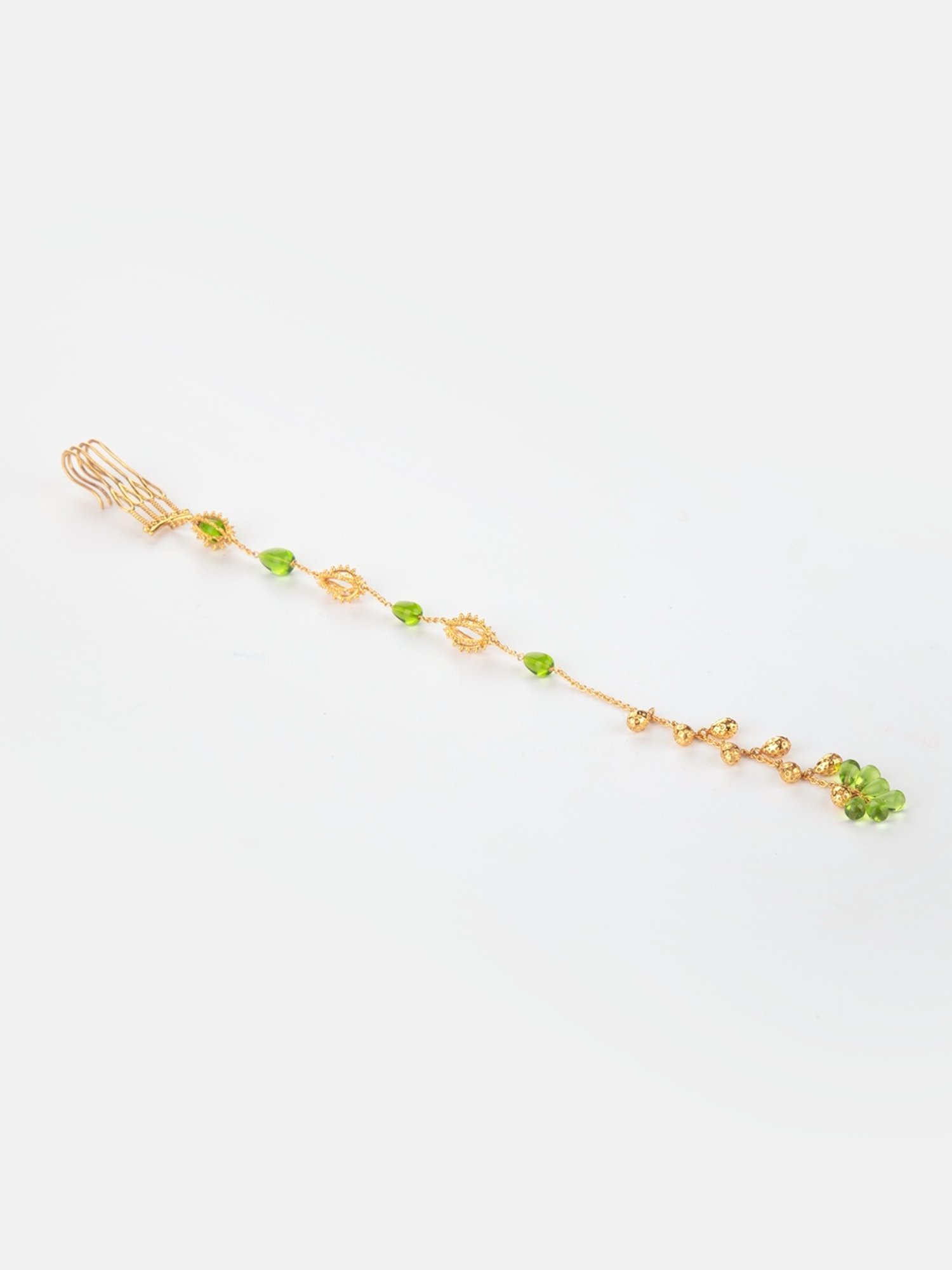 Shaya 92.5 Sterling Silver Opuntia Bloom Gold Plated Hair Chain