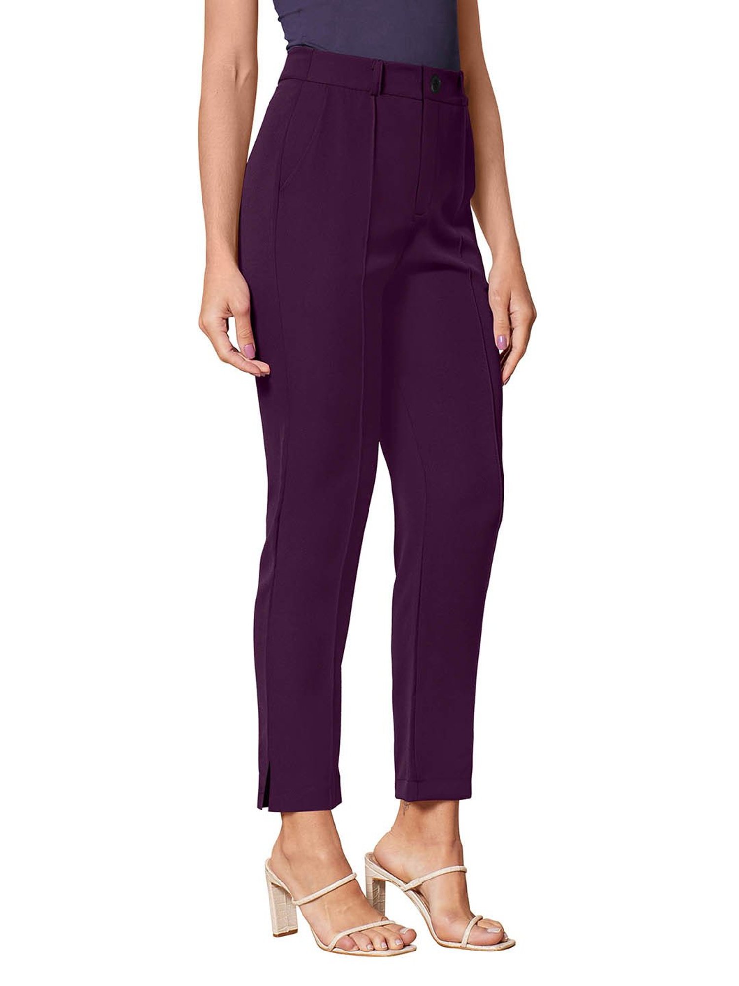 Odette Purple High Rise Pants