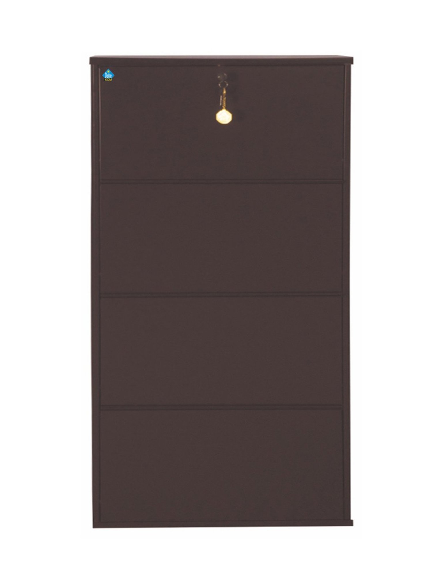 Delite Kom Metal Shoe Rack - 29" 4 Shelf, Coffee, PowderCoat, Wall Mount, DIY