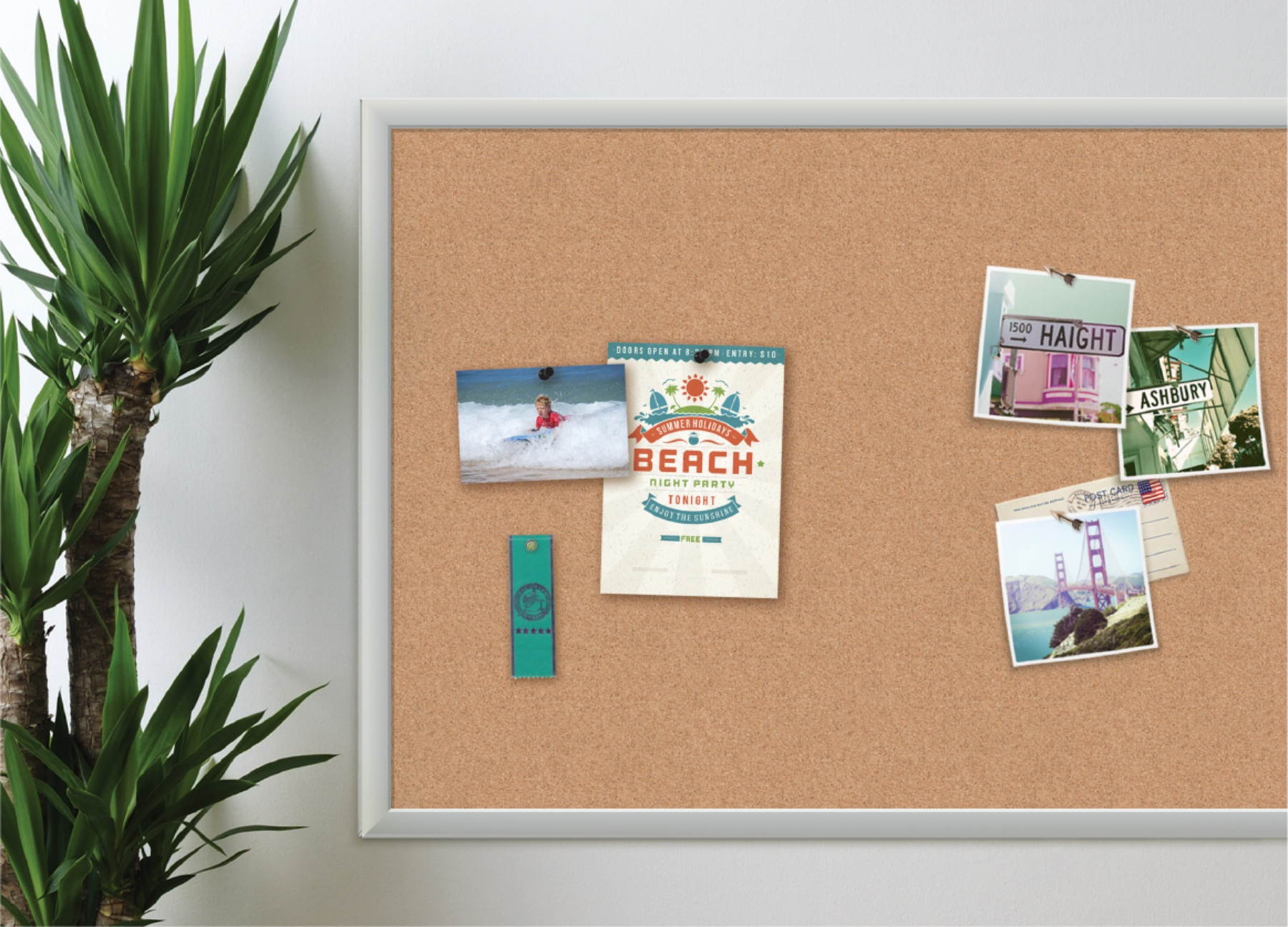 U Brands Cork Bulletin Board 23 x 17 Inches Silver Aluminum Frame 020U00-01