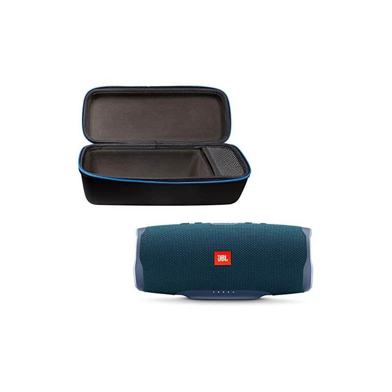 Charge 4 Portable Waterproof Wireless Bluetooth Speaker Bundle with divvi! Charge 4 Protective Hardshell Case - Blue