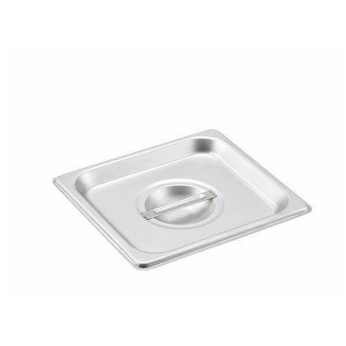 Winco SPSCS, One-Sixth Size Solid Stainless Steel Steam Table Pan Cover, NSF