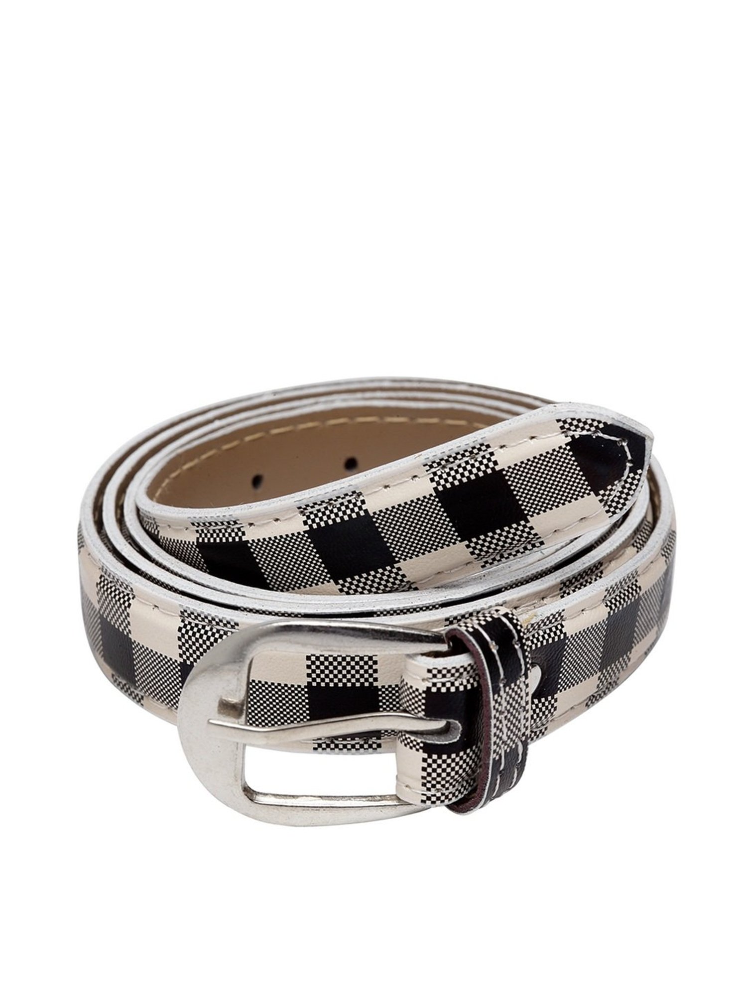 Apsis White & Black Waist Belt for Women