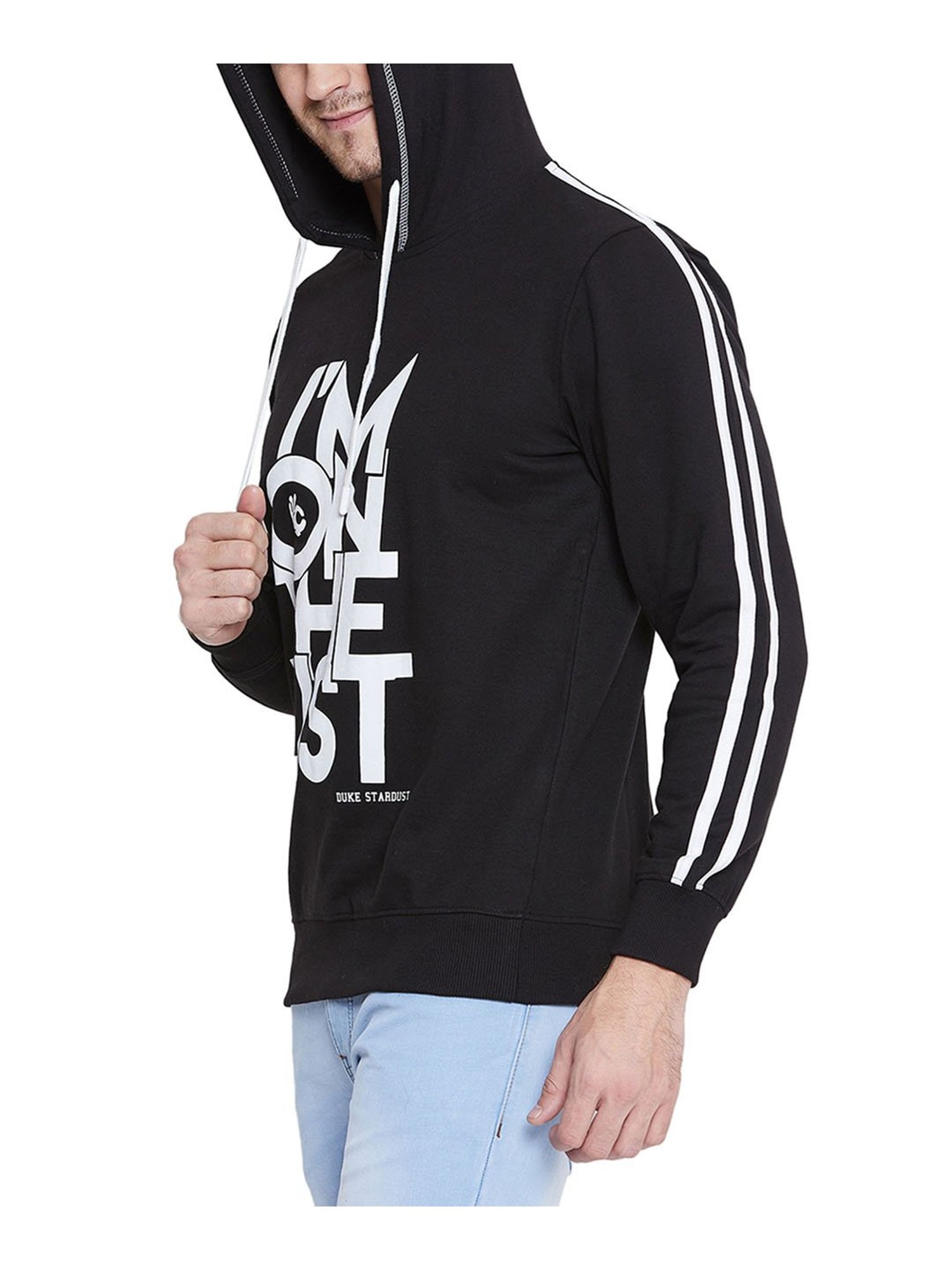 Duke Black Full Sleeves Cotton Hoodie