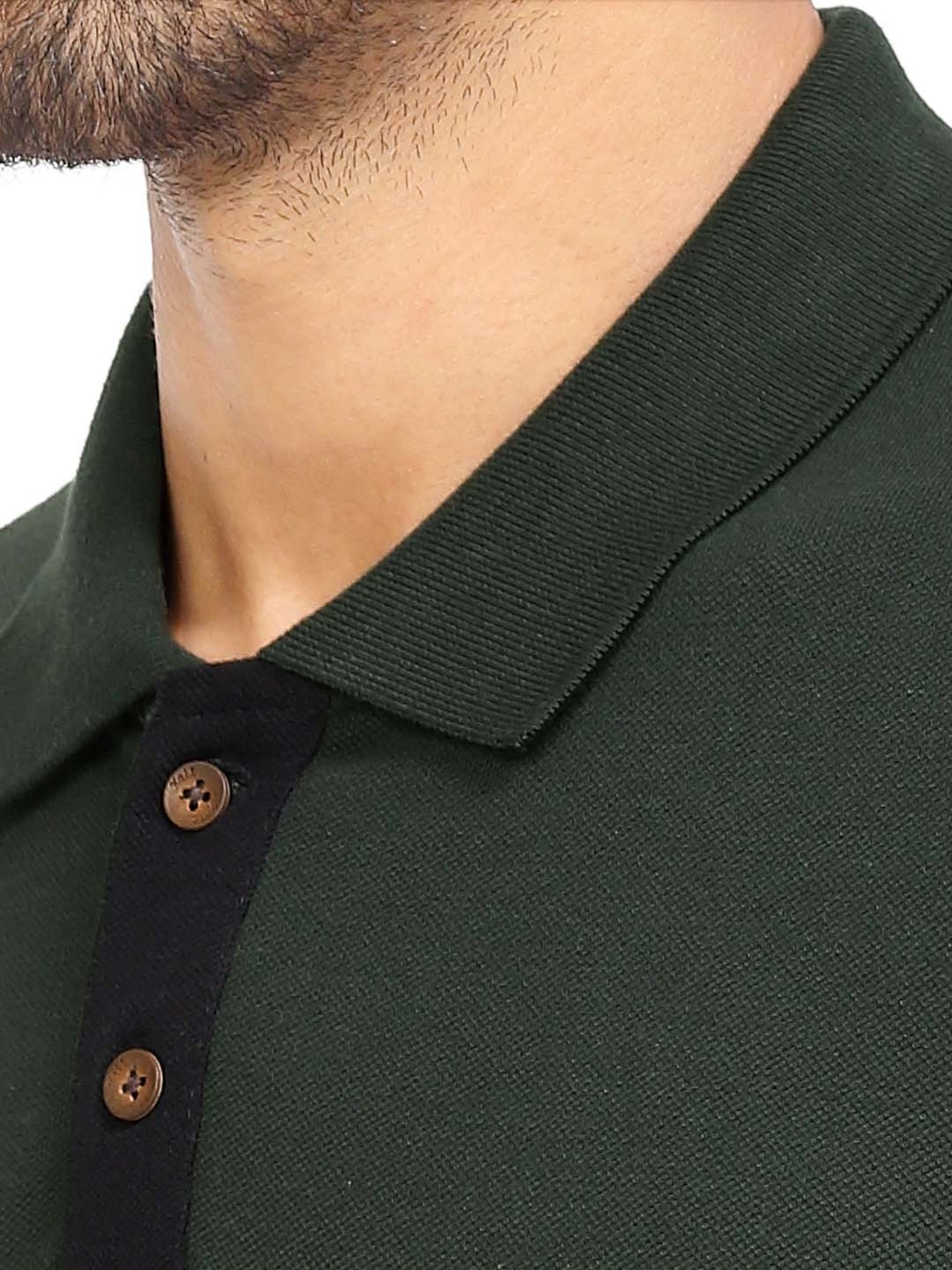 Kalt Dark Green Regular Fit Polo T-Shirt