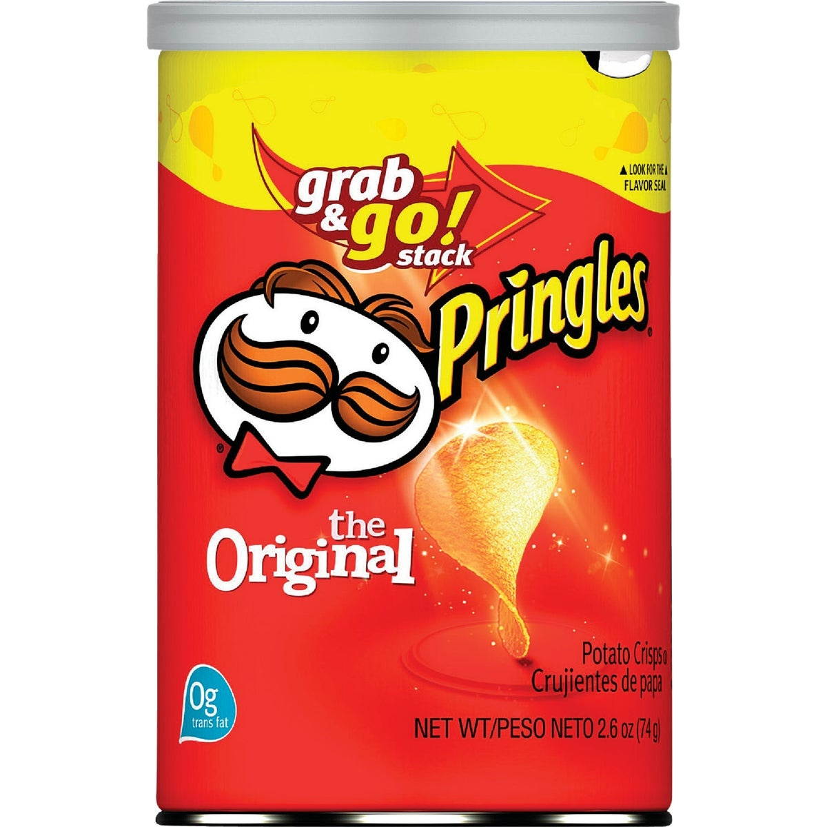 Kellogg'S Pringles Potato Crisps Grab/Go Can 2.36oz. Original 84563