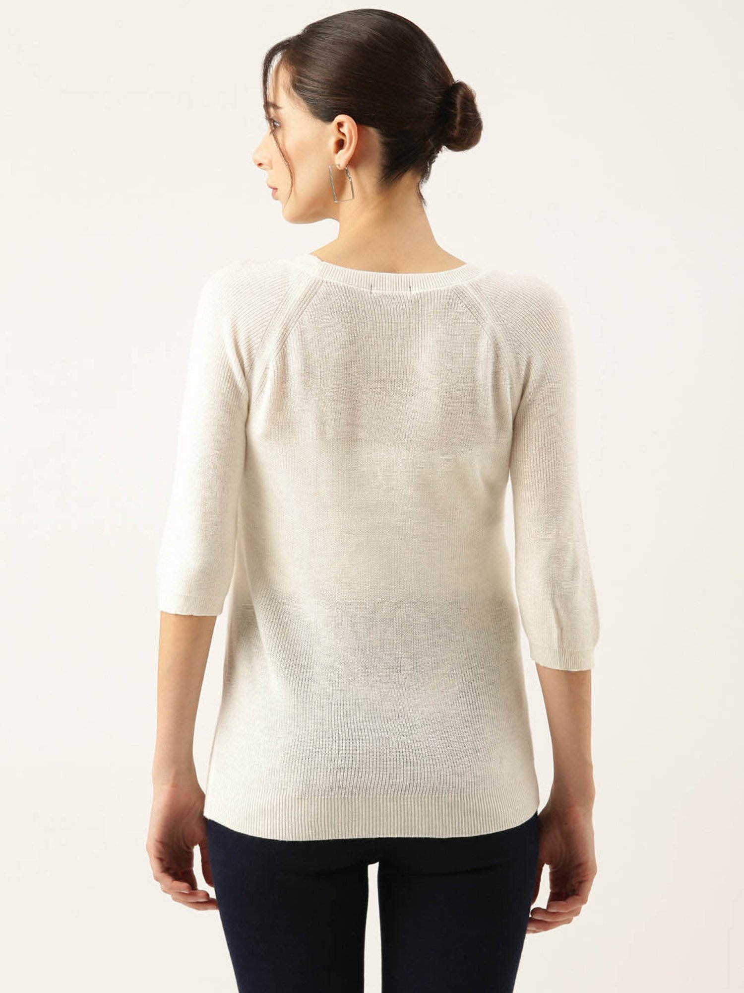 SHOWOFF Off White Regular Fit Top