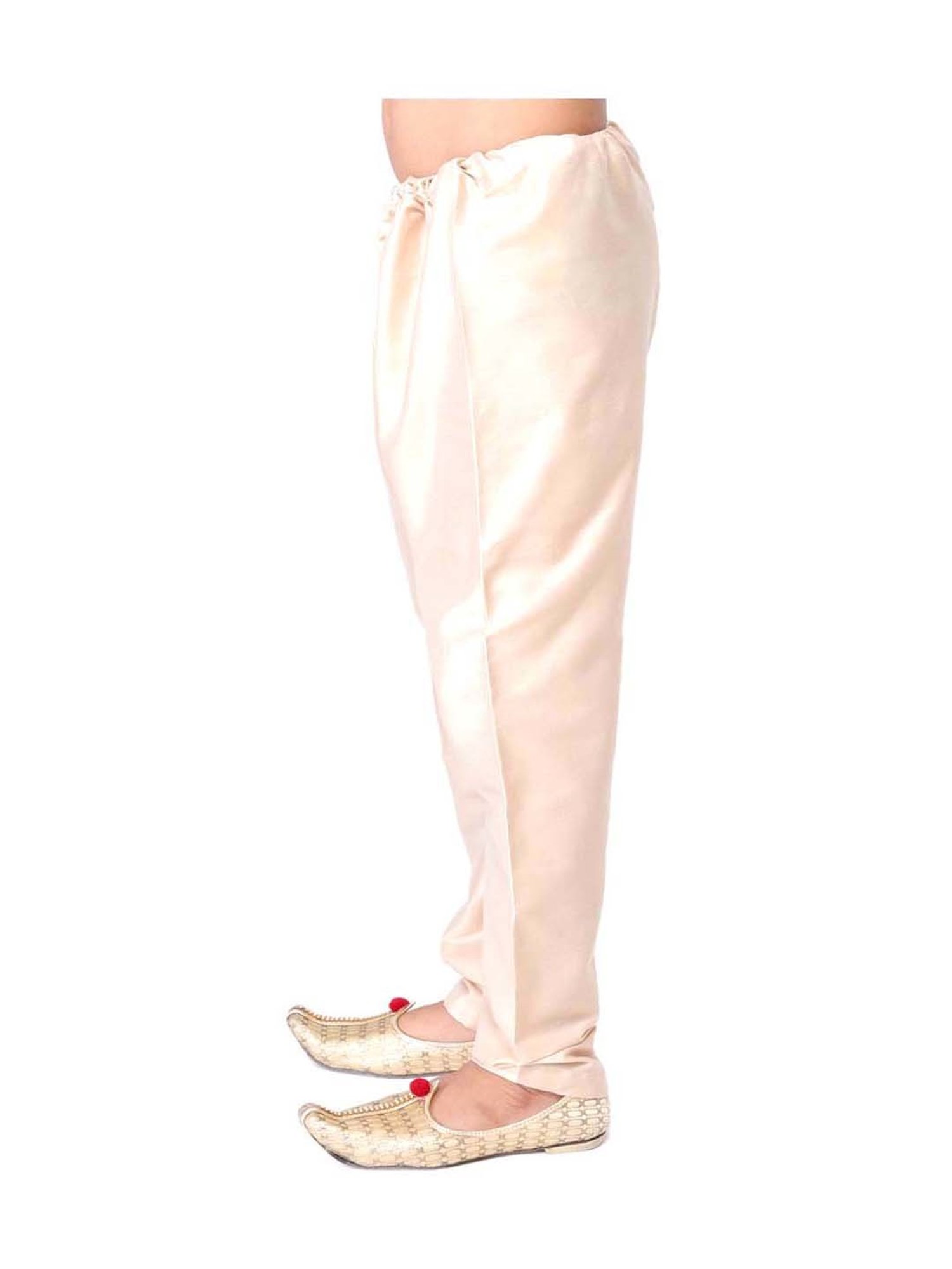 TABARD Kids Beige Cotton Regular Fit Churidar