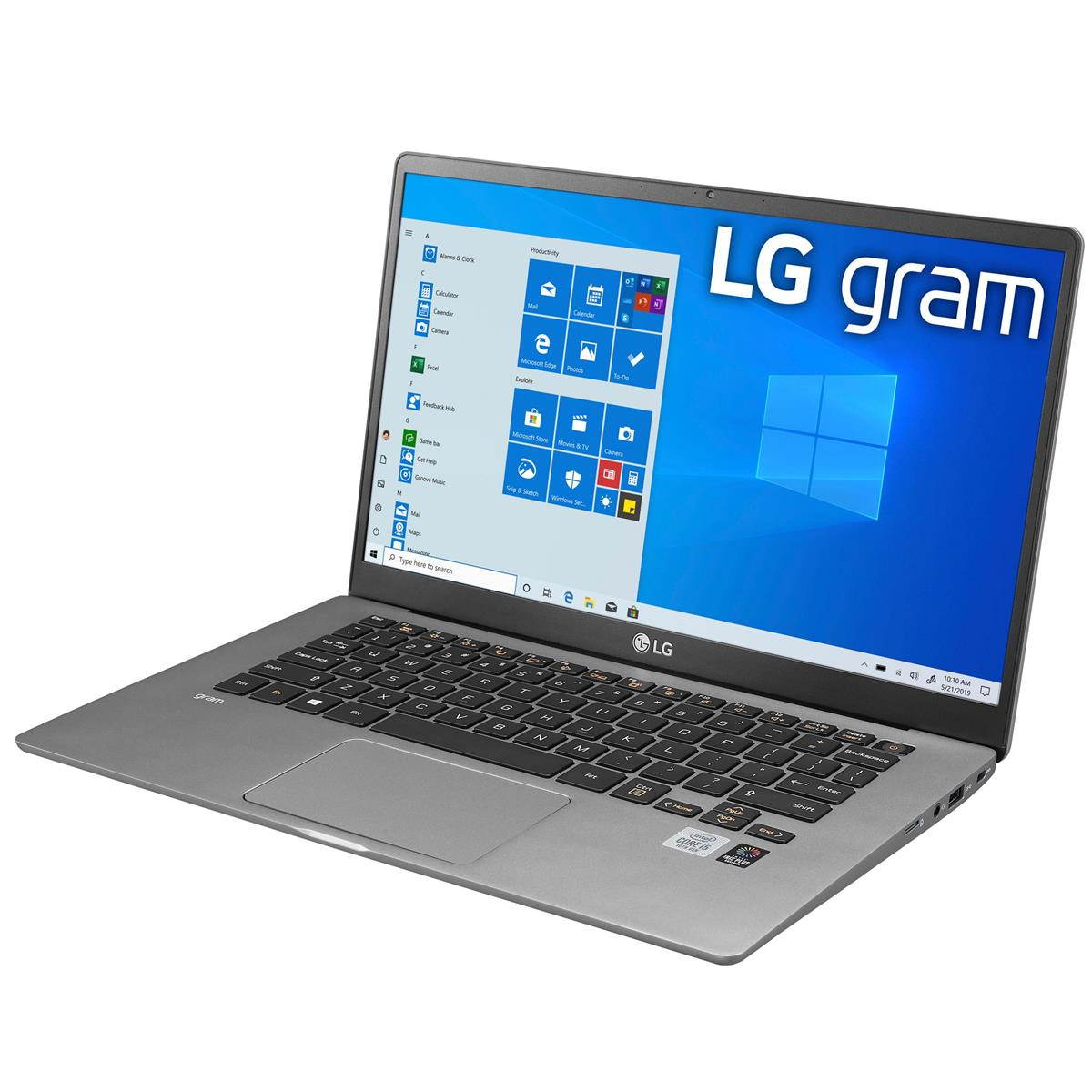 LG Gram 14" Full HD IPS Notebook Computer, Intel Core i7-1065G7 1.30GHz, 16GB RAM, 512GB SSD, Window 10 Home, Dark Silver