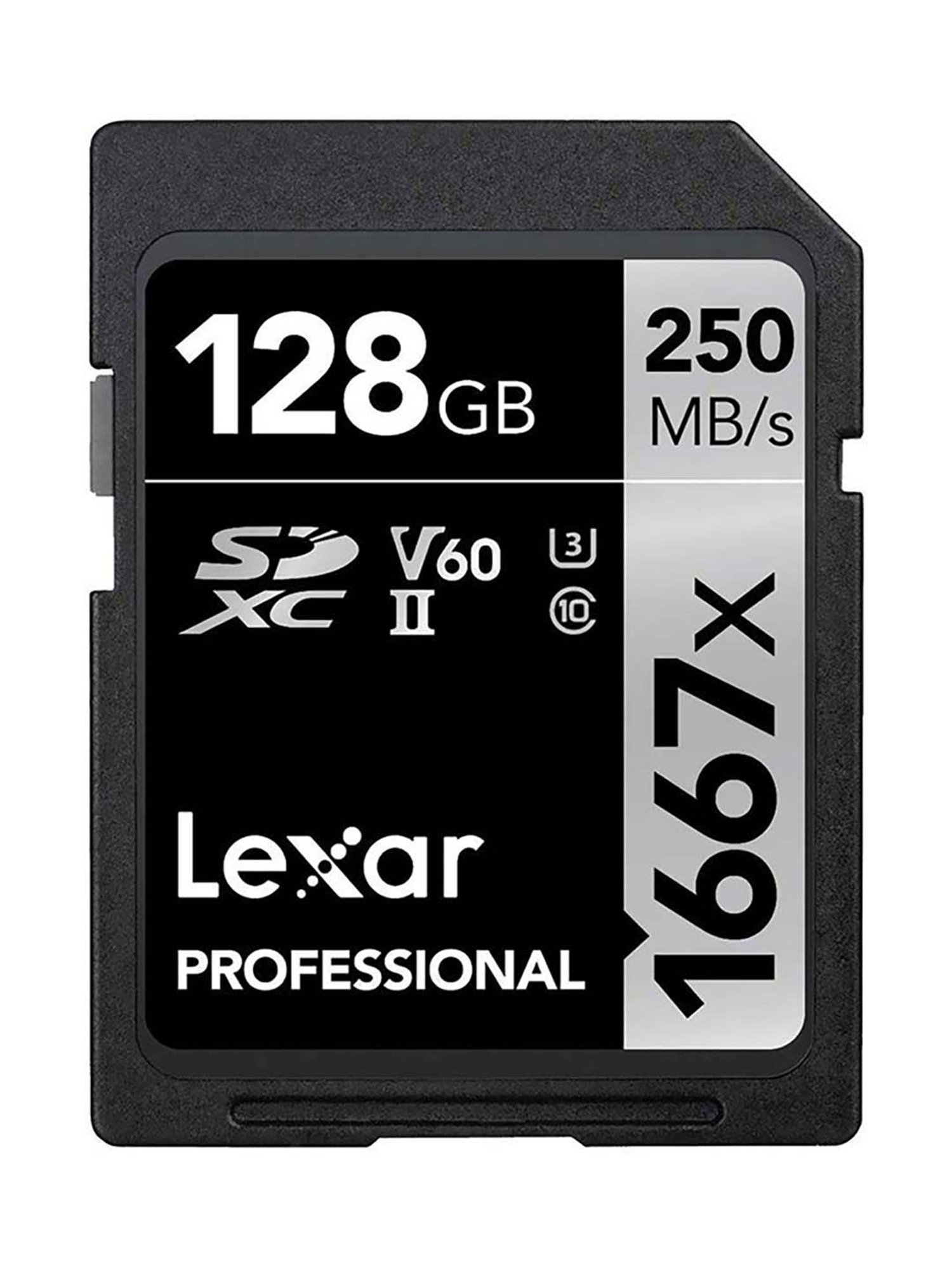 Lexar Professional 1667X LSD128CBNA1667 128GB SDXC UHS-II/U3 Memory Card