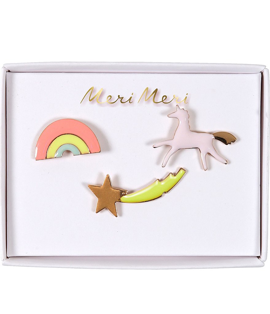 Meri Meri Unicorn, Rainbow & Shooting Star Pin Set
