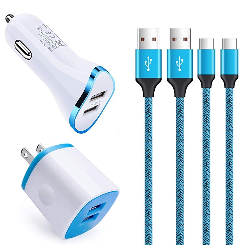 C Charger Compatible for Samsung Galaxy S20 UltraPlusS10Note 10 A20 A10E A50 A51 A71 A21 A31 A41 A81 A91Google Pixel 4xl3a32 Dual C Port Phone Charger Car Charger with Fast Charging Cord