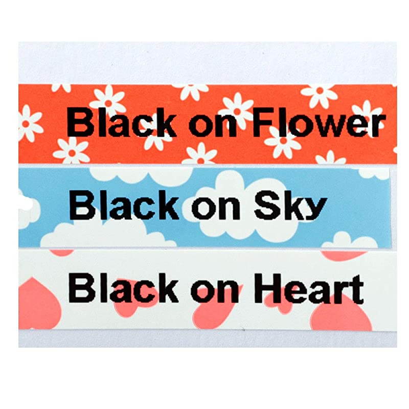 Replace DYMO LetraTag Refills 91330 91331 91333FW 91338CB 91331HB Black on Special Pattern Label Tape Work with DYMO LetraTag Label Maker LT100H LT100T QX50 12 Inch x 13 Feet 12mm x 4m