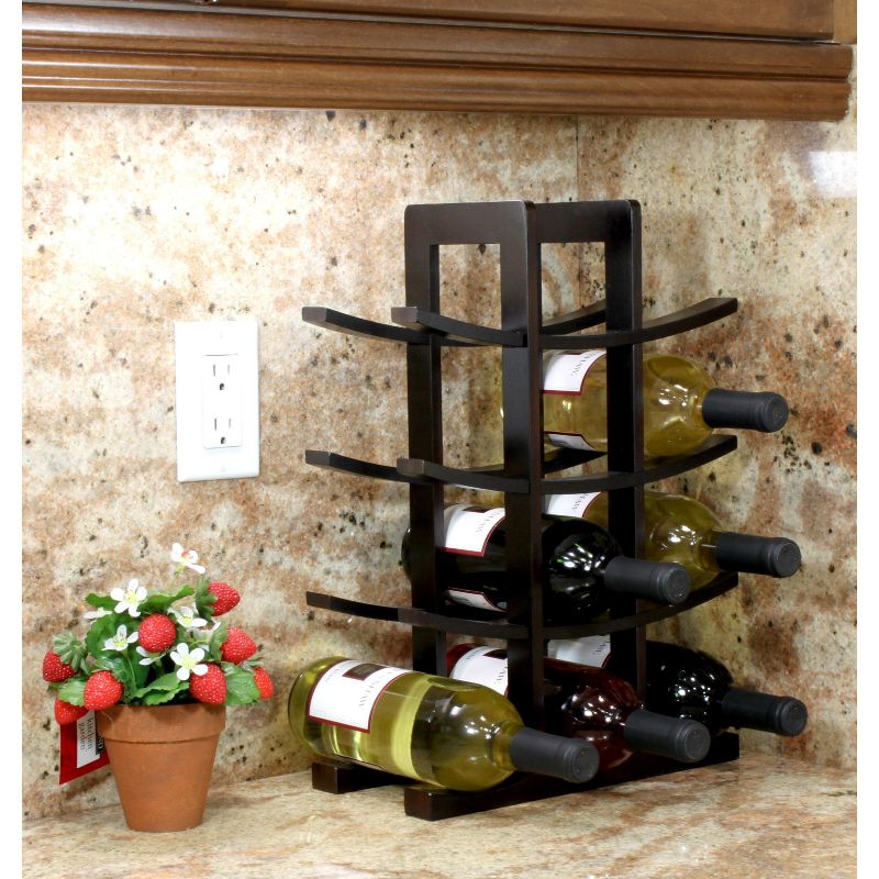Oceanstar 12-Bottle Bamboo Wine Rack