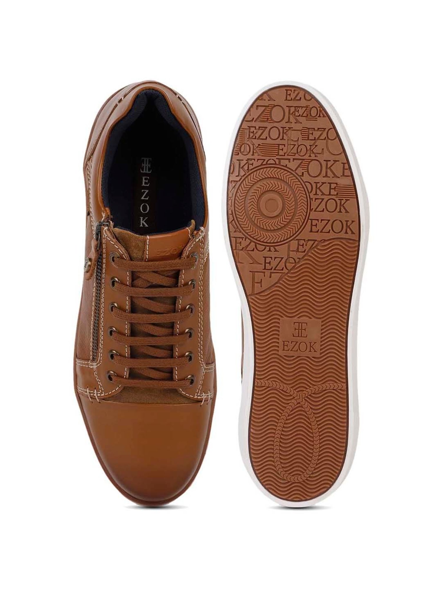 EZOK Men's Tan Casual Sneakers