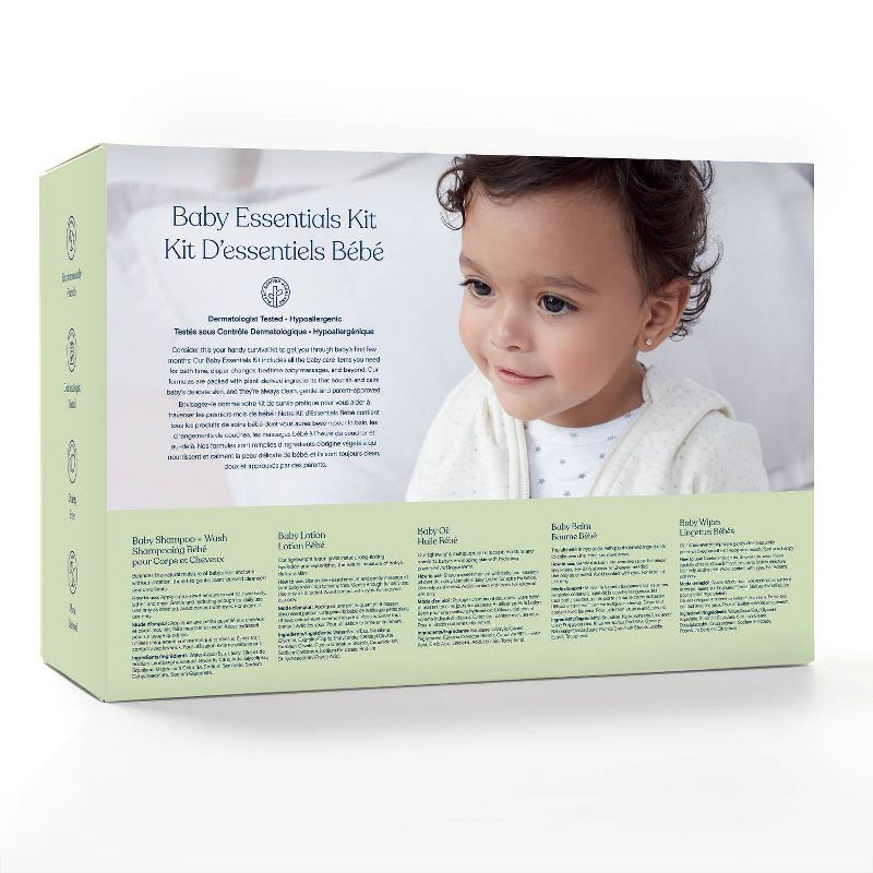 Pipette Baby Essentials Bath And Body Gift Set Kit - 6pc