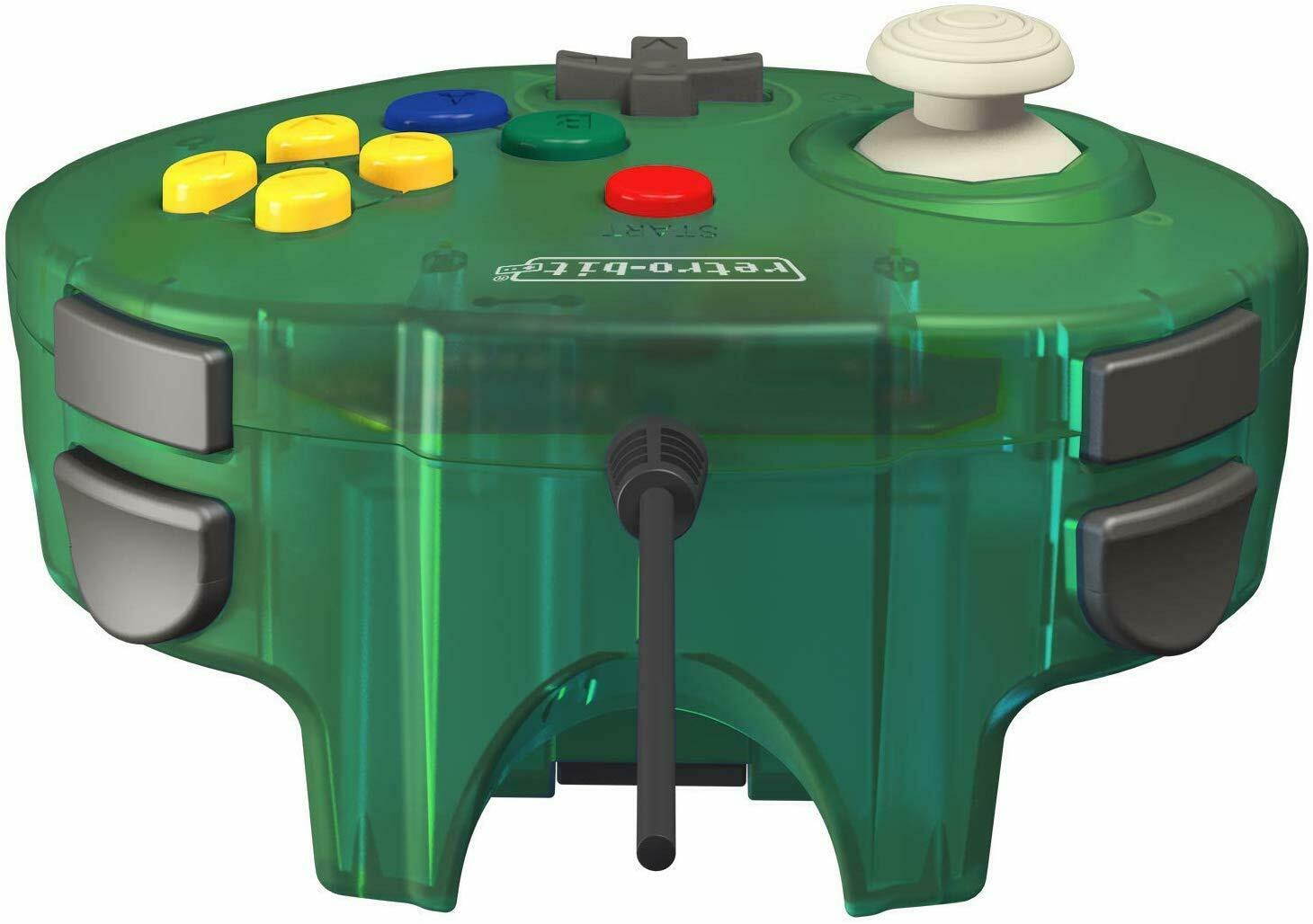 Retro-Bit Tribute 64 Controller for Nintendo N64 - Original Port - Forest Green