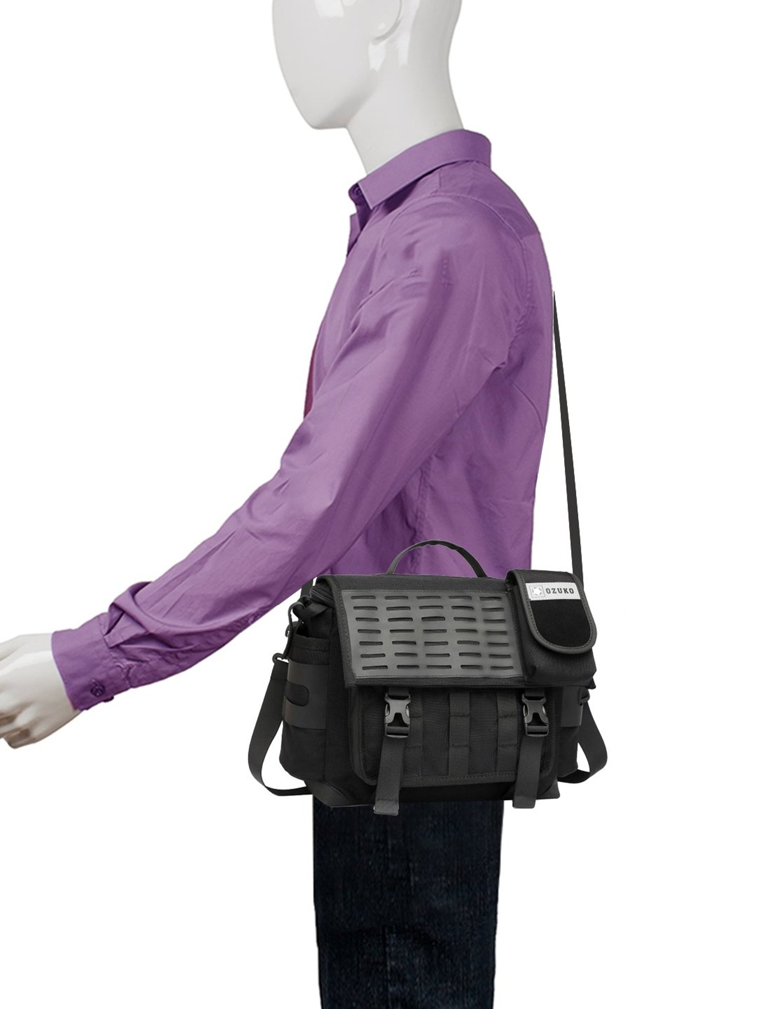 OZUKO 9445 Range Black Solid Medium Messenger Bag