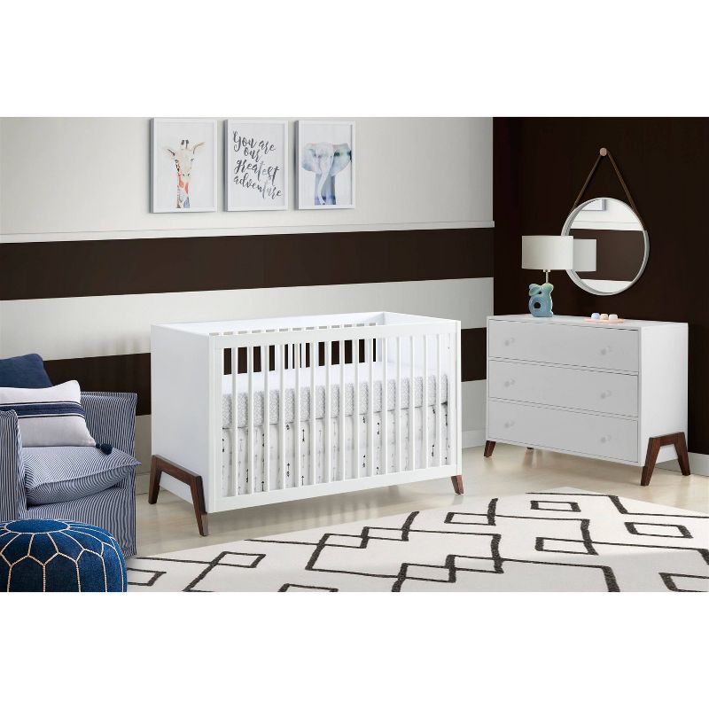 Oxford Baby Mari 3-in-1 Island Crib - White/Brown