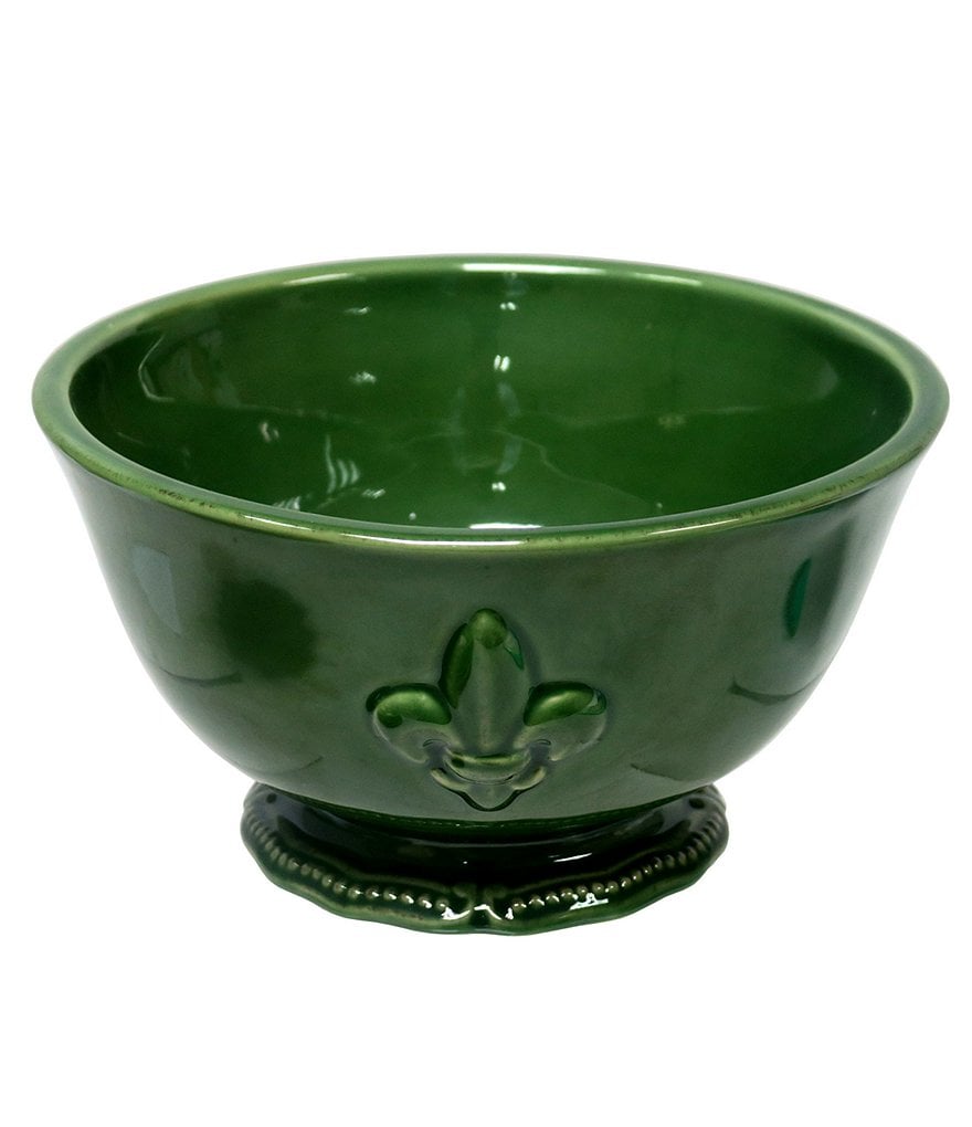 Artimino Fleur-de-Lis Beveled Earthenware Footed Soup Bowl