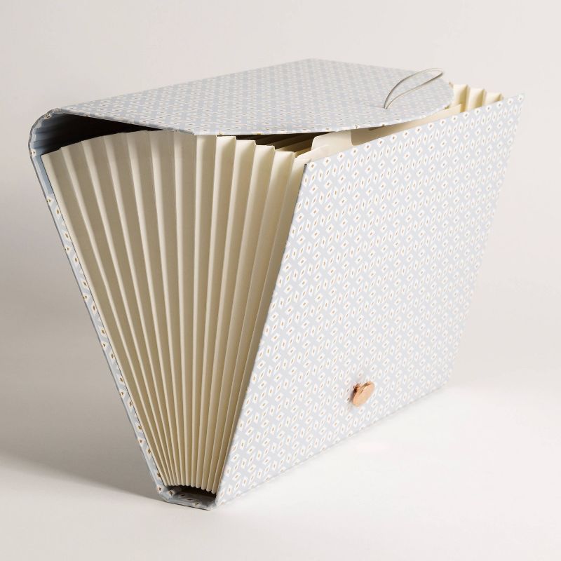 U Brands 13 Pocket Expanding File Blue