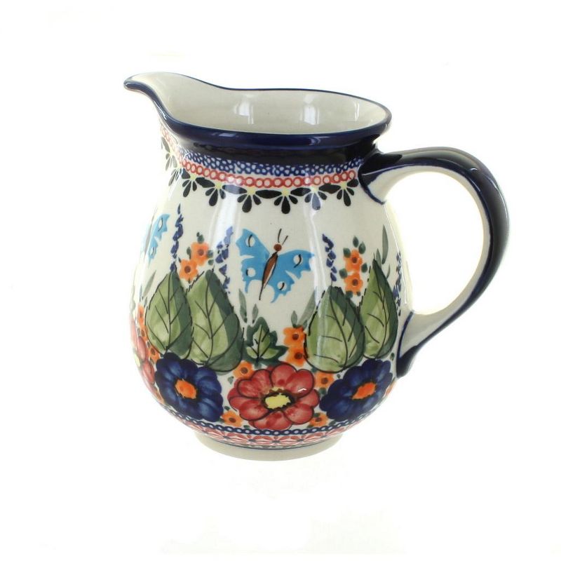 Meritage Botany 5.5 Inch 10 Ounce Stoneware Creamer in Deep Blue
