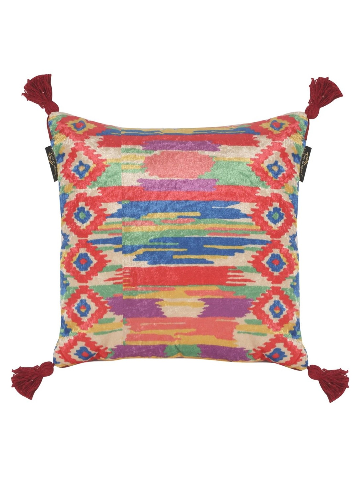 HOSTA HOMES Ultrasonic Abstract Brown 280 TC Polyvelvet Pillow Cover