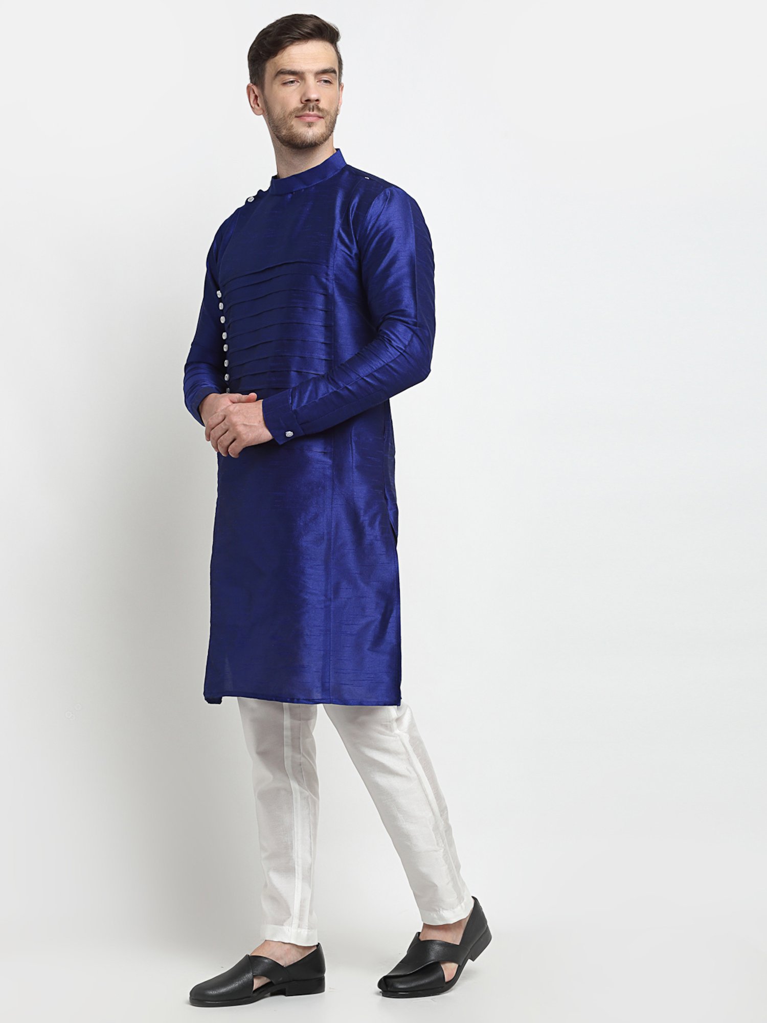 Benstoke Royal Blue Regular Fit Kurta Set