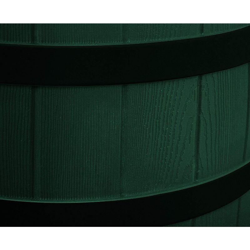 Good Ideas Rain Wizard Rain Collection Rain Barrel 40-Gal. Darkened Ribs, Green