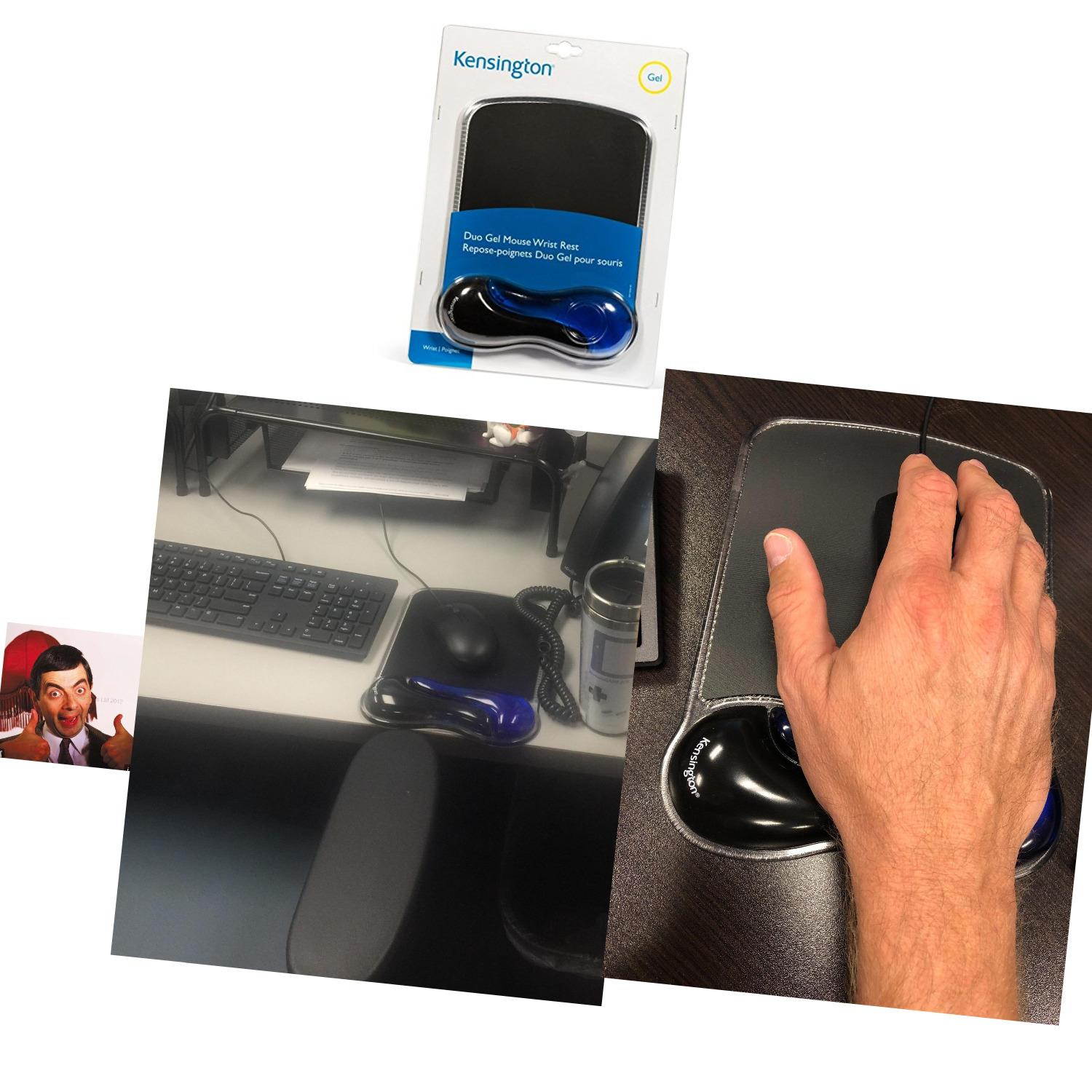 Kensington Duo Gel Mouse Pad with Wrist Rest - Blue (K62401AM) Blue Mouse Pad