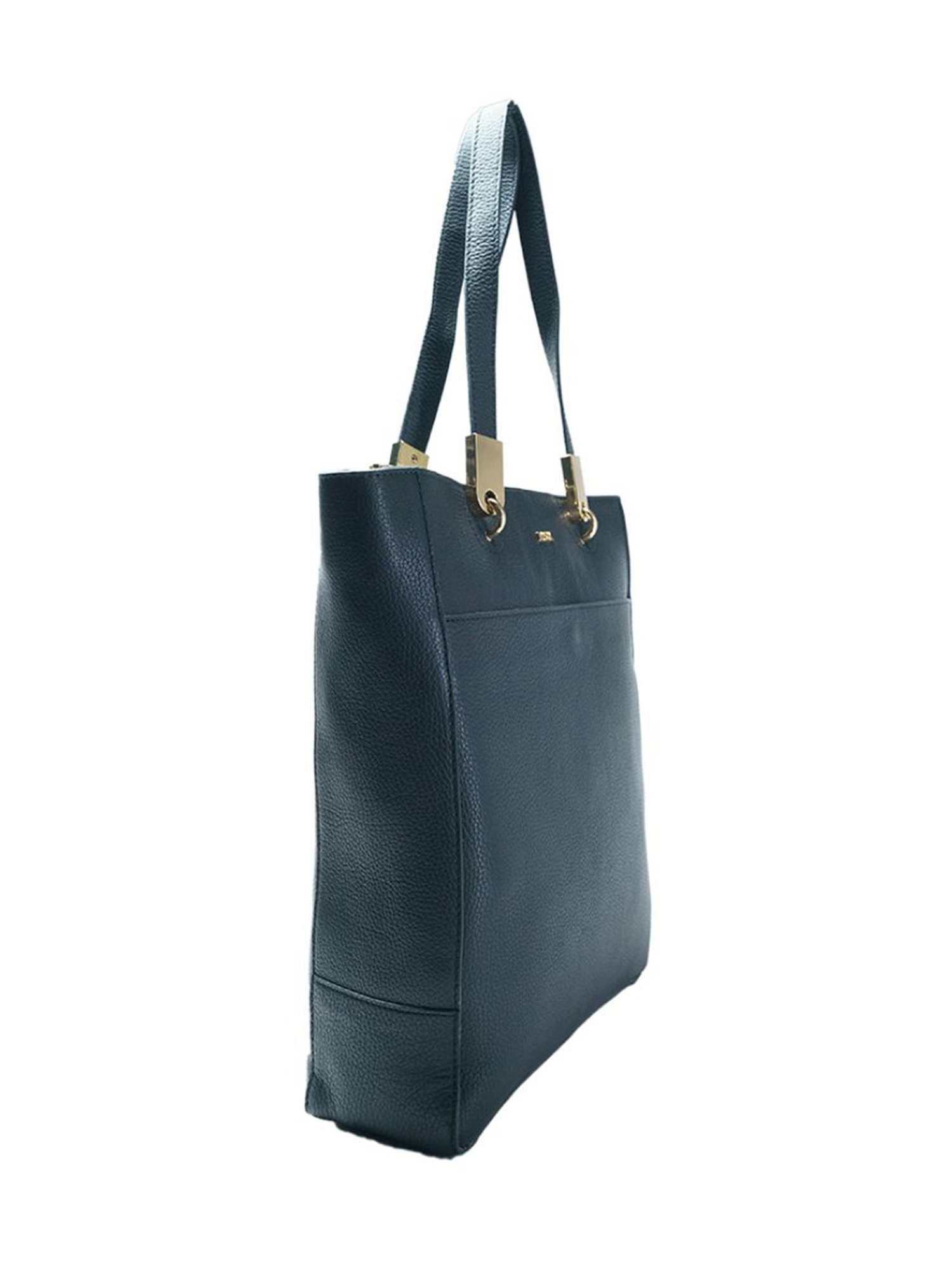 RI2K London Navy Leather Navy Tote Bag