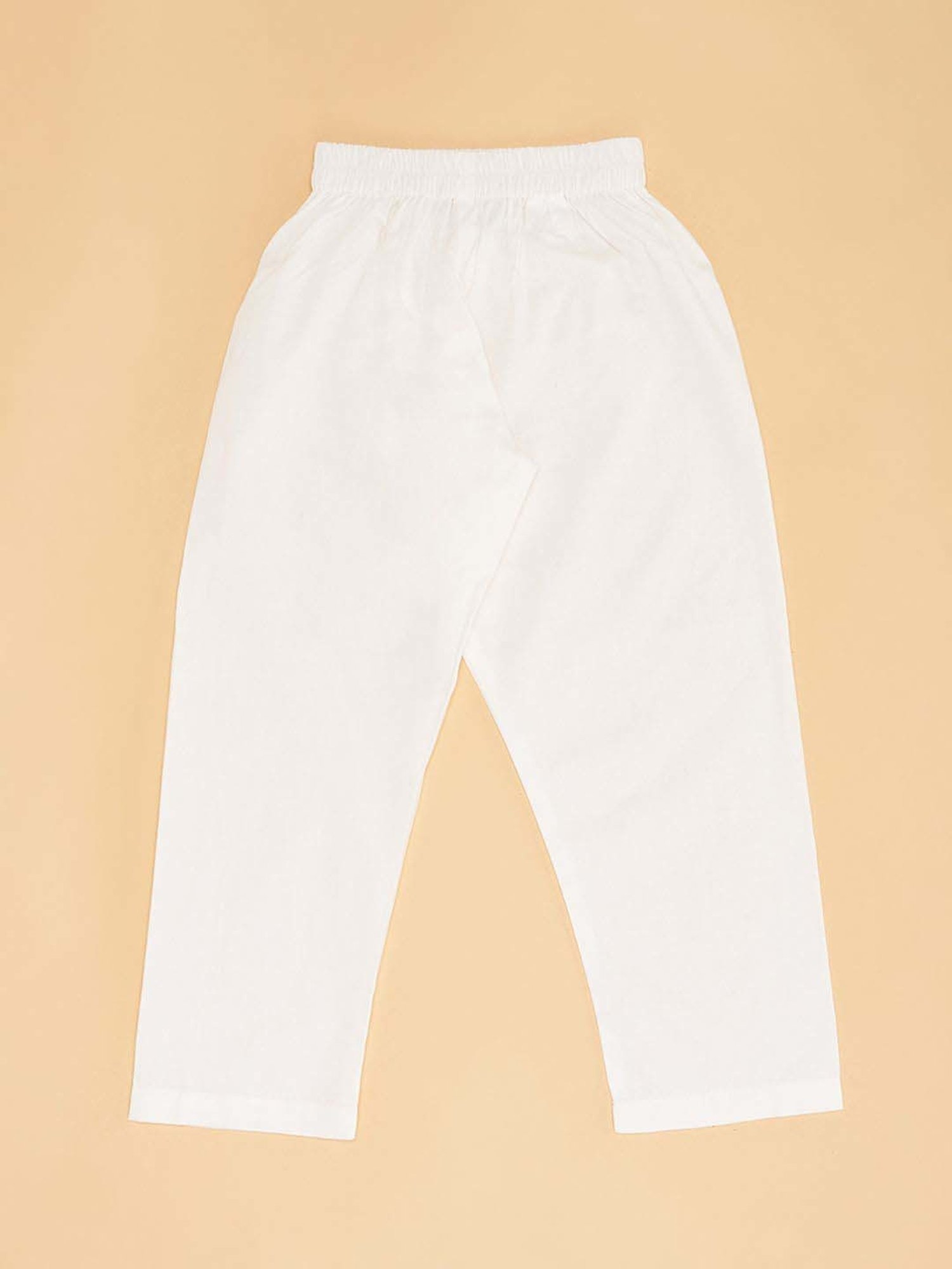 Fourfolds Boys Blue & White Solid Full Sleeves Suit Set