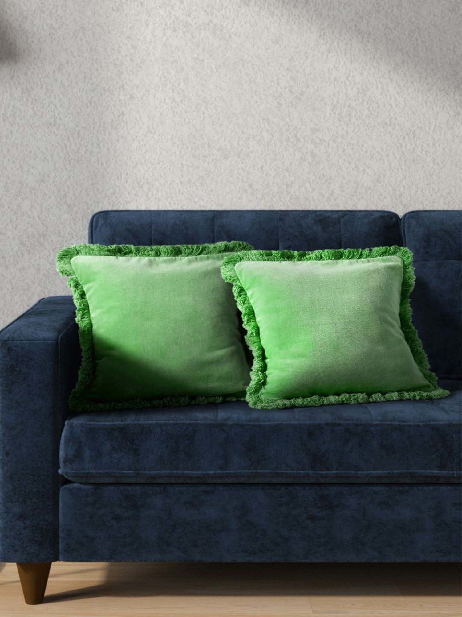 Living Scapes by Pantaloons Green Cotton Cushion Cover
