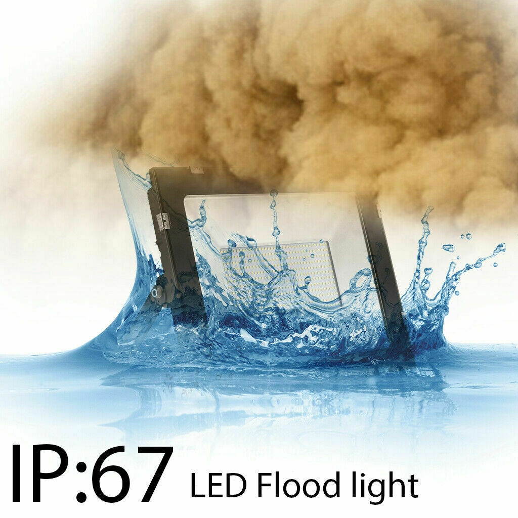 2x 100W LED Flood Light Cool White Outdoor Security Garden Spot Lamp US Stock