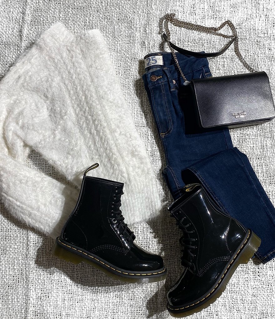 Dr. Martens Women's 1460 Patent Leather Combat Boots