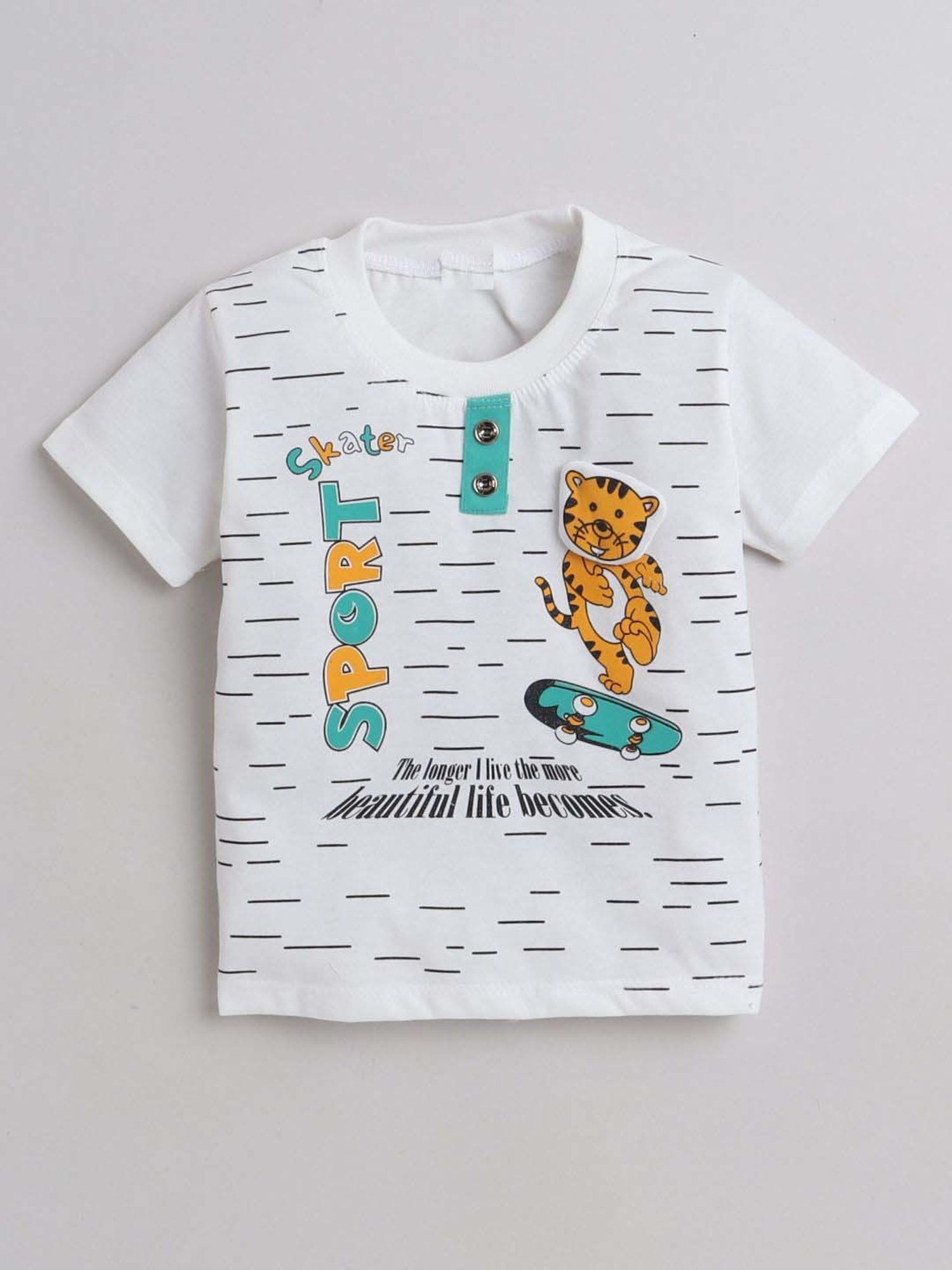 Fourfolds Unisex Green Printed Clothing Set