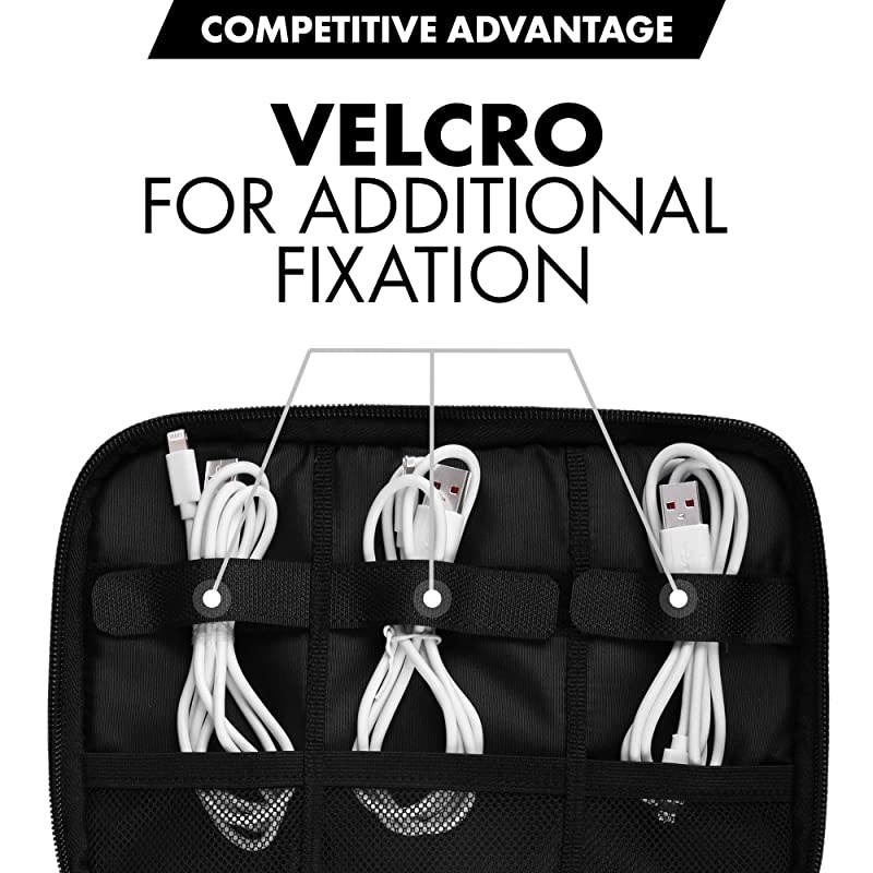 Travel Electronics Gadget Cable Organizer Bag Smart Safe Storage Black