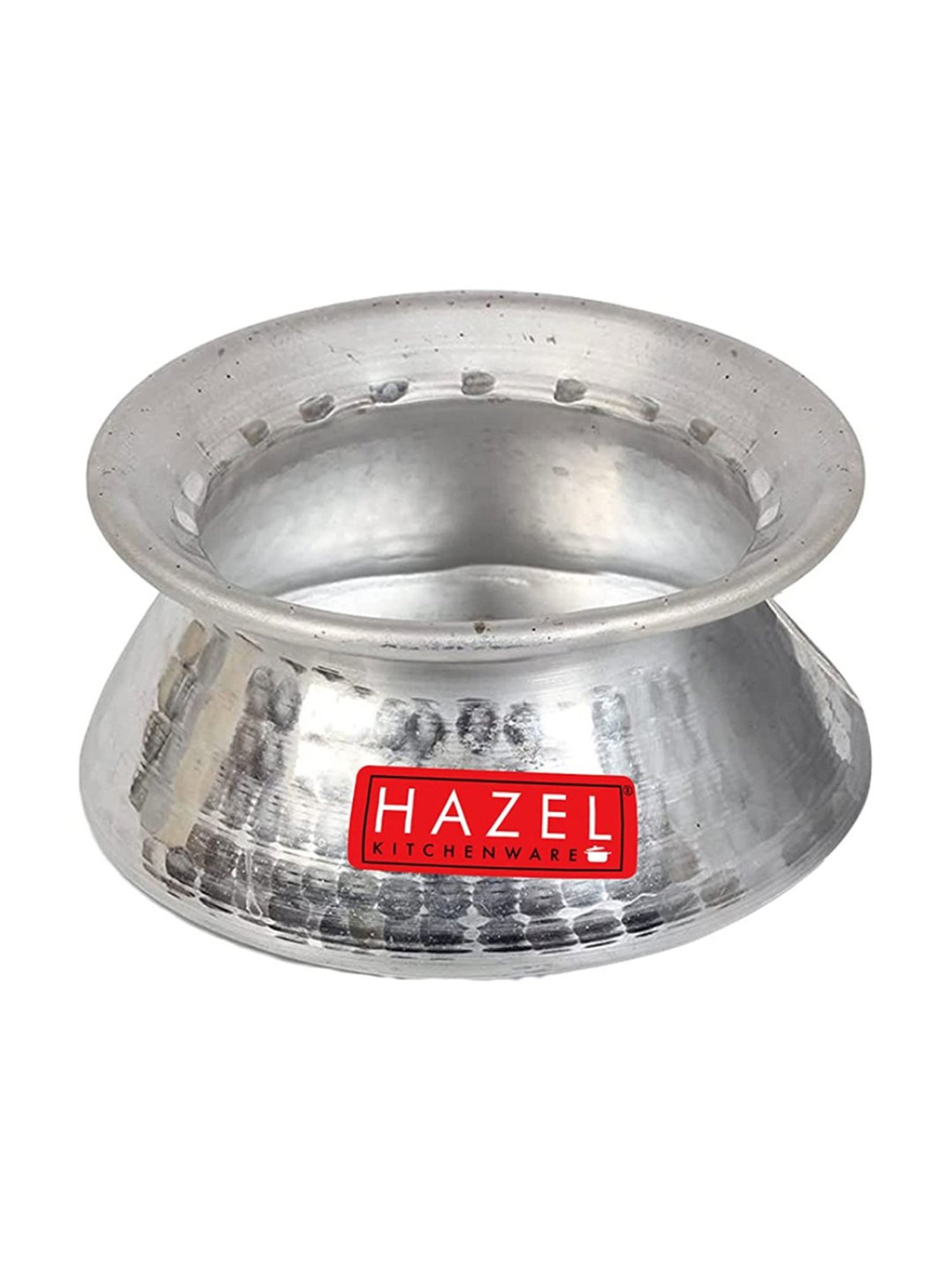HAZEL Silver Aluminium Hammered Finish Handi (2450 ML)