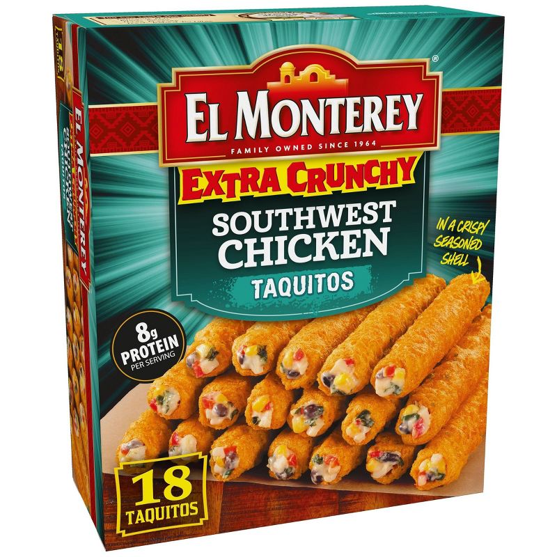 El Monterey Southwest Chicken Extra Crunchy Frozen Taquitos - 20.7oz/18ct