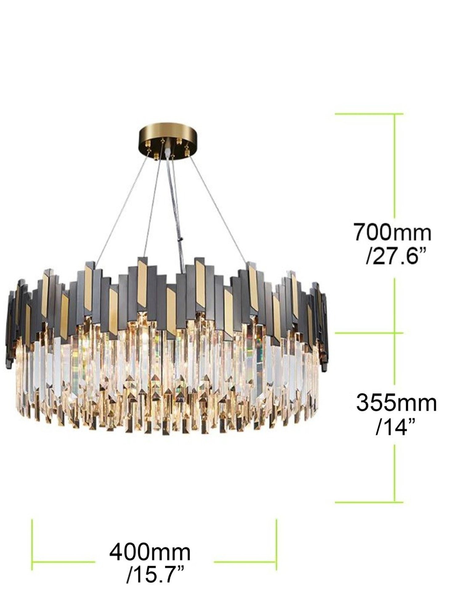 Fos Lighting Antique Brass Finish Allure 5 Light Chandelier - Set of 1