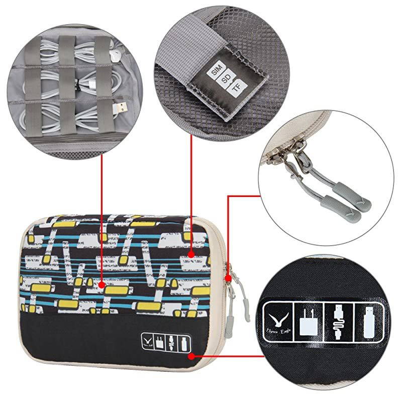 Travel Universal Cable Organizer Electronics Accessories Cases for Various USB Phone Charger and Cable Abstract