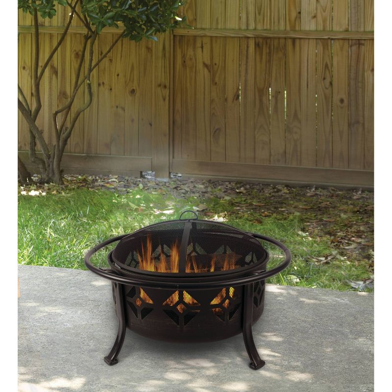 Pleasant Hearth Sunderland Deep Bowl Fire Pit