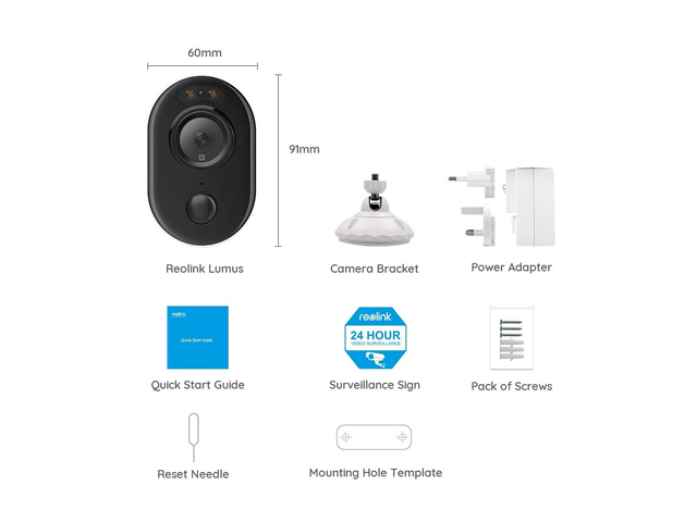 2pcs Reolink Lumus Spotlight WiFi Security Camera Outdoor 1080P HD Plug-in IP Camera, PIR Motion Alerts, 2-Way Talk and Siren Alarm, Cloud/Micro SD Card Storage